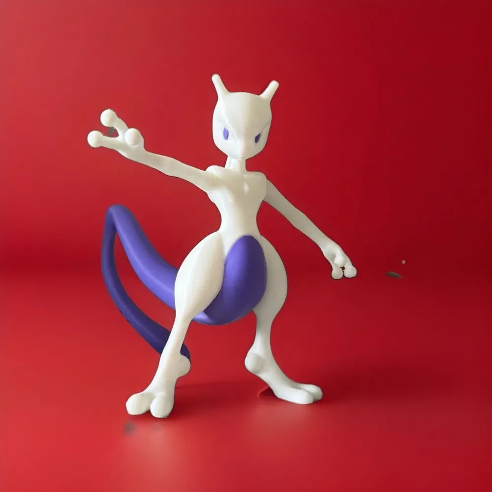 Mewtwo 6 in Pokemon Figurine High Fidelity Design USA Made Sustainable Materials